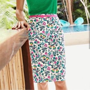 🆕🇬🇧🟡BODEN Women’s Ivory Exotic Garden Pencil Skirt